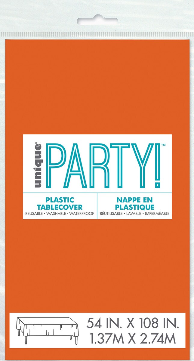 PLASTIC TABLECLOTH 1.37x2.74M - ORANGE