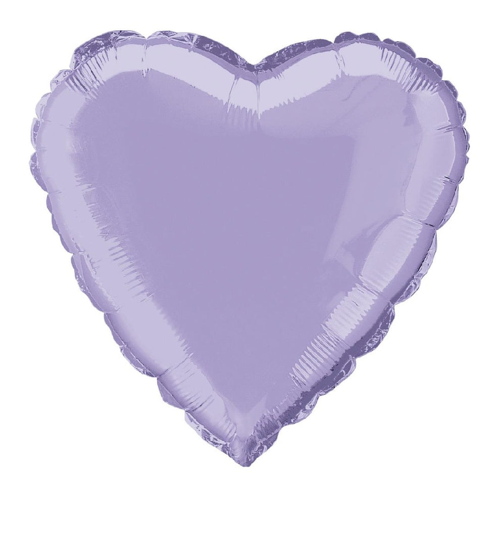Foil Balloon 45cm Heart Lavender