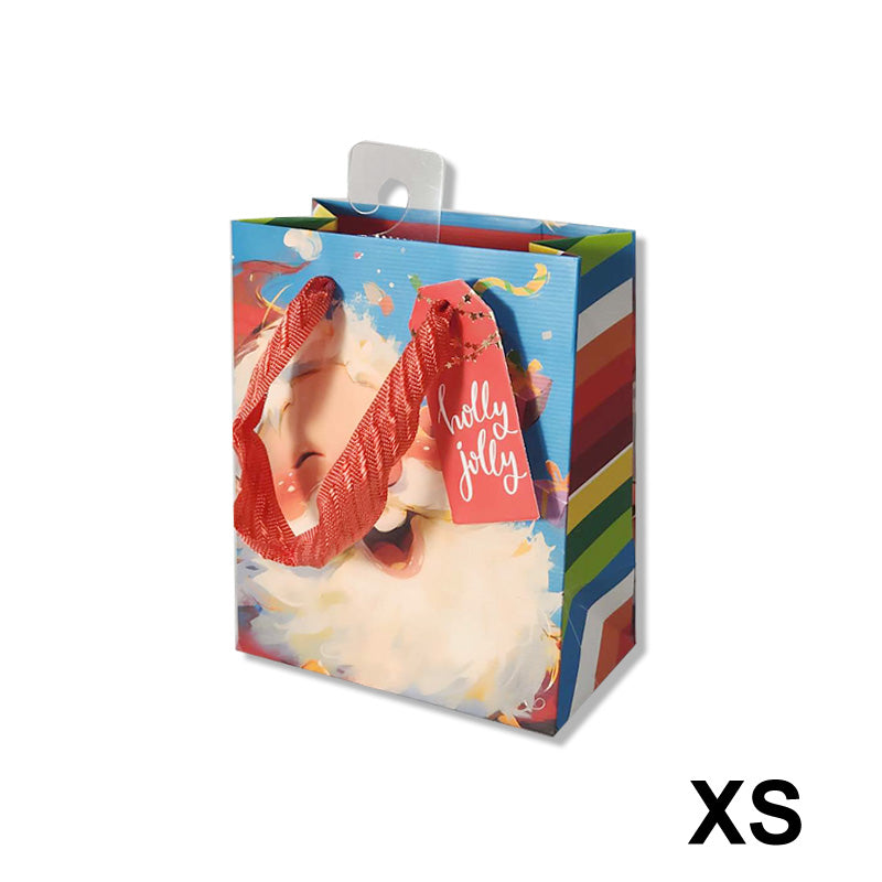 Xmas Gift Bag Happy Santa Xs 11.1*13.7*6.2cm