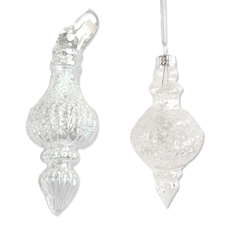 Clear Glass Ornament 6X13.2cm/6X15.5cm 2Asst