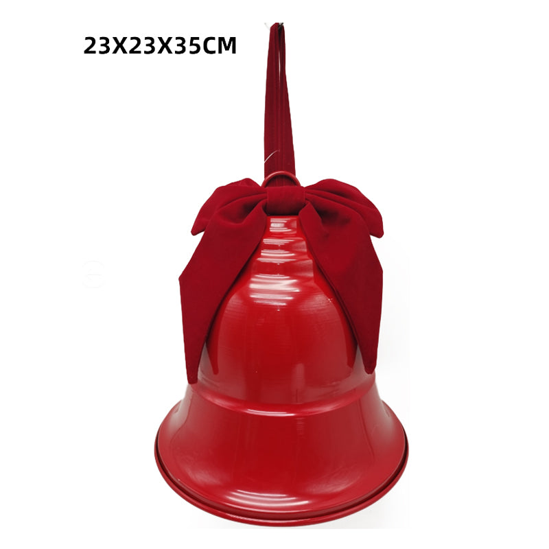 Xmas Bell Giant 22.5X22.5X24cm W/Red Bow