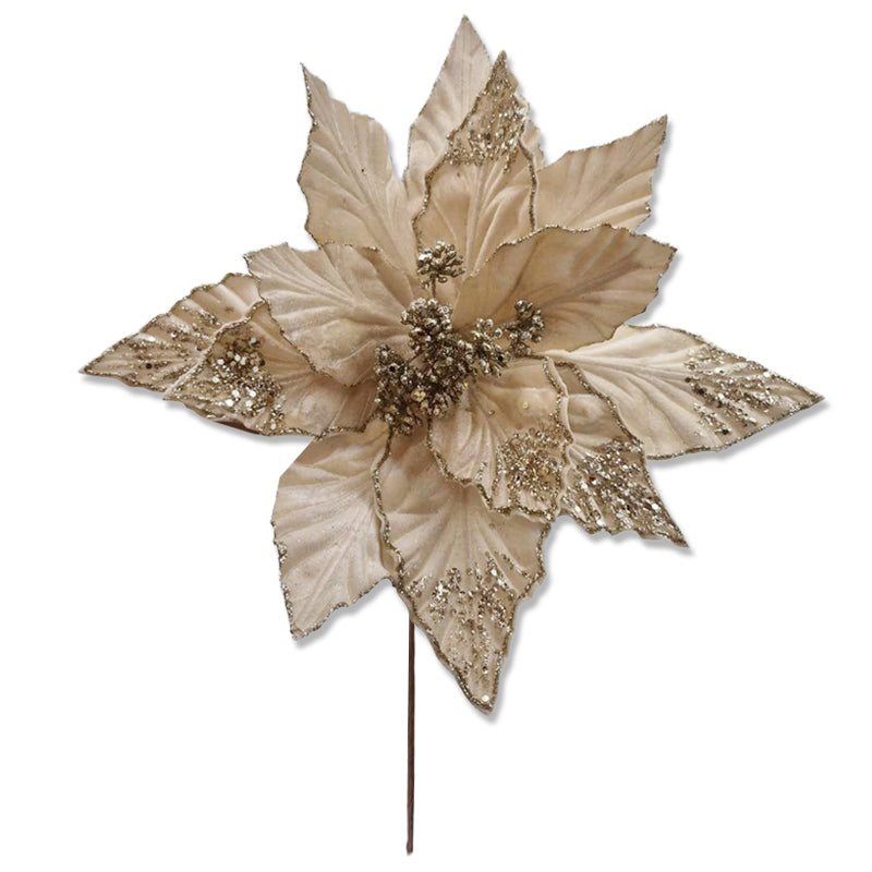 Xmas Flower 50*38cm Champagne
