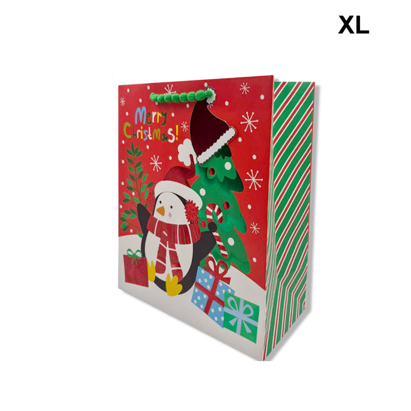 Xmas Gift Bag Reindeer W/Gifts Xl 33*45*12.7cm