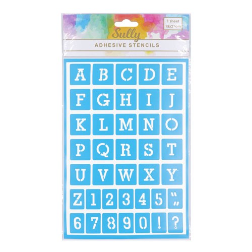 Stencil Adhesive Alphabet Block