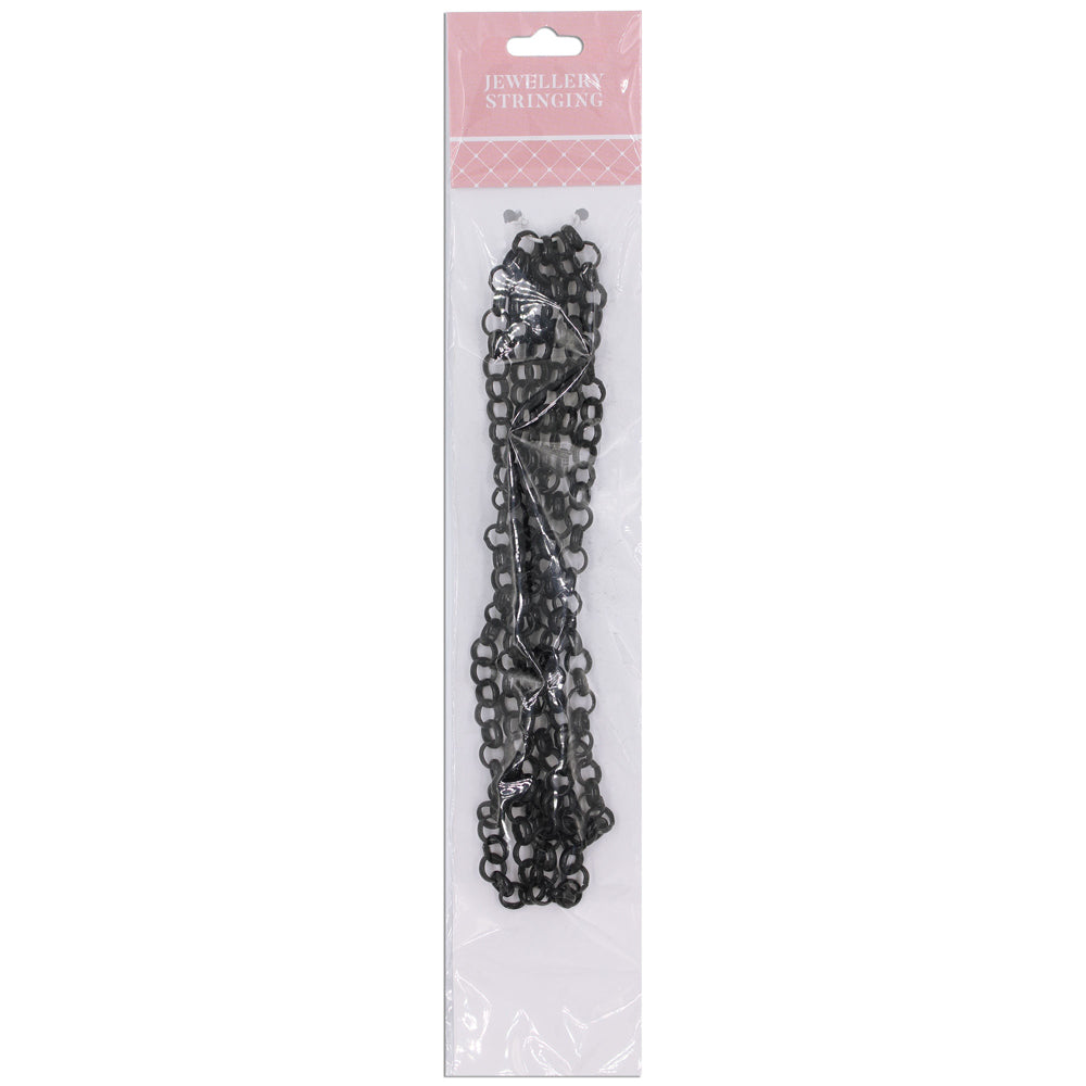 Chain Thick Round Link 6mm 1m Black