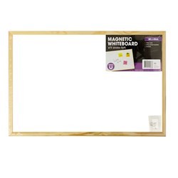 Whiteboard Wooden Frame 40x60cm Magnetic