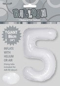 Balloon Giant Number 86cm - White #5