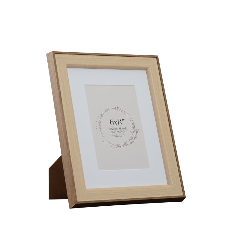 Riley 6x8 Inch Teak/White Wash with 4x6 Inch Opening