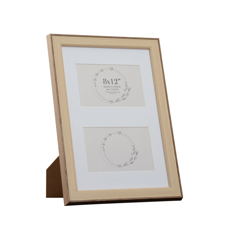 Riley 8x12 Inch Teak/White Wash with 2 - 4x6 Inch Openings