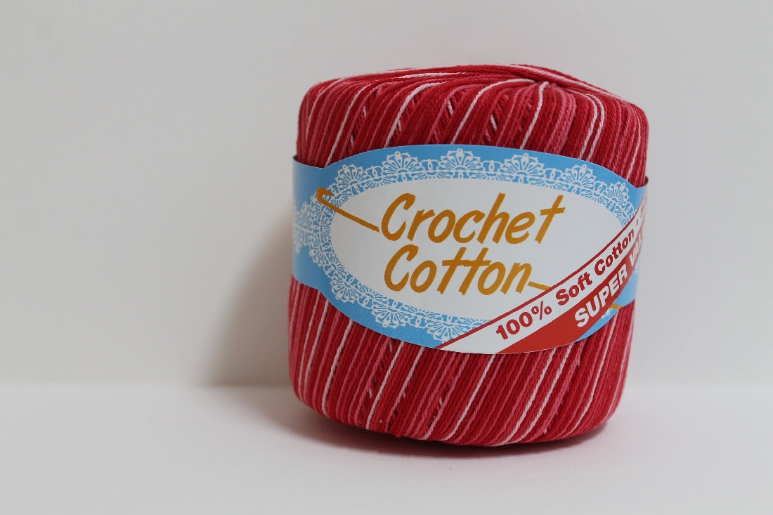 Crochet Cotton Multi 4ply 50g Red