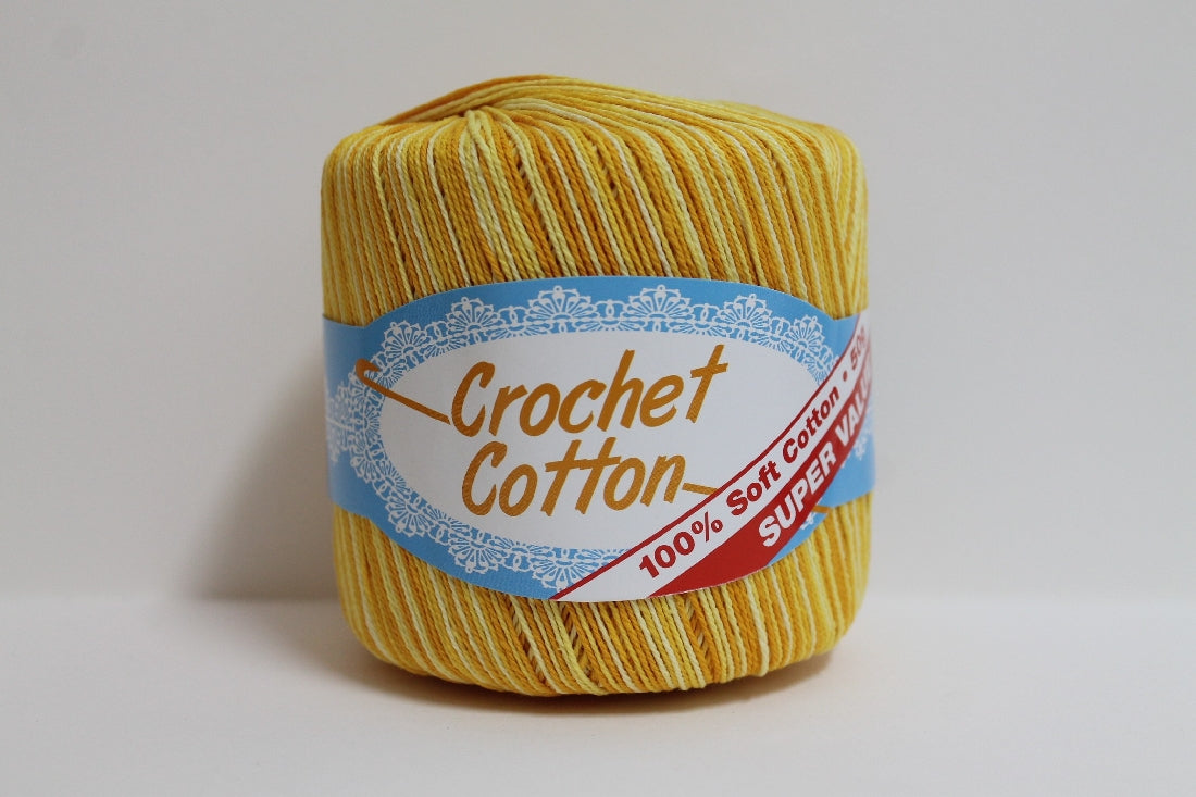 Crochet Cotton Multi 4ply 50g Gold Yellow