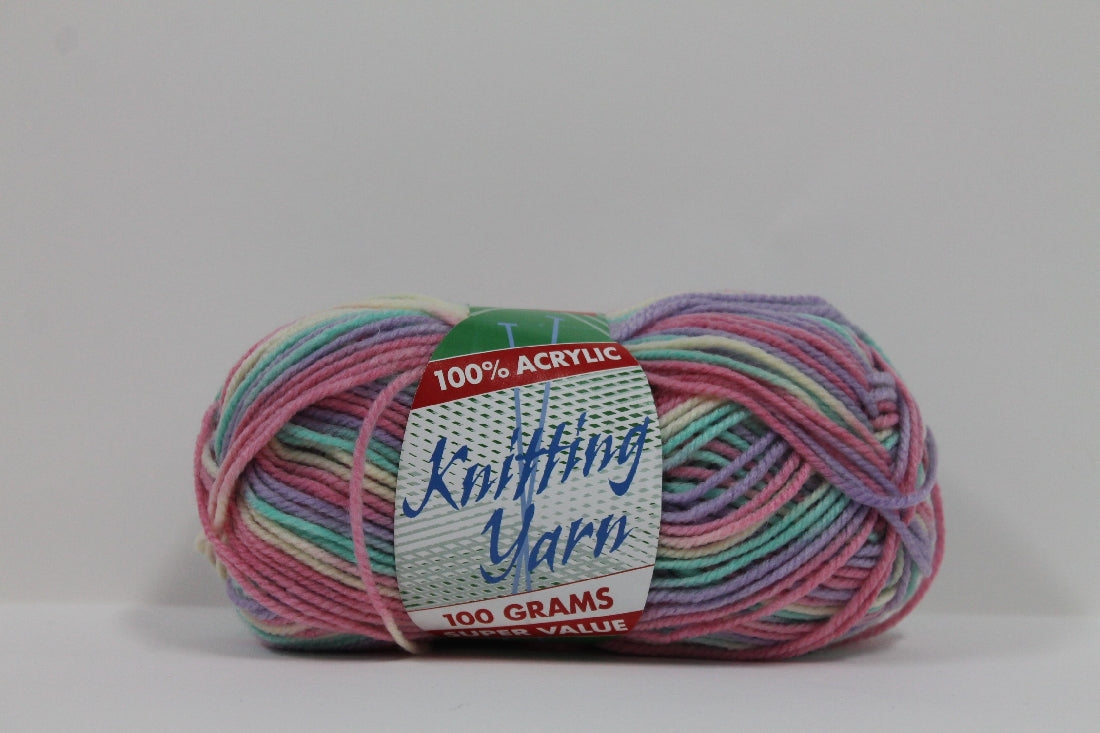Knitting Yarn Multi 8ply 100g Lolly