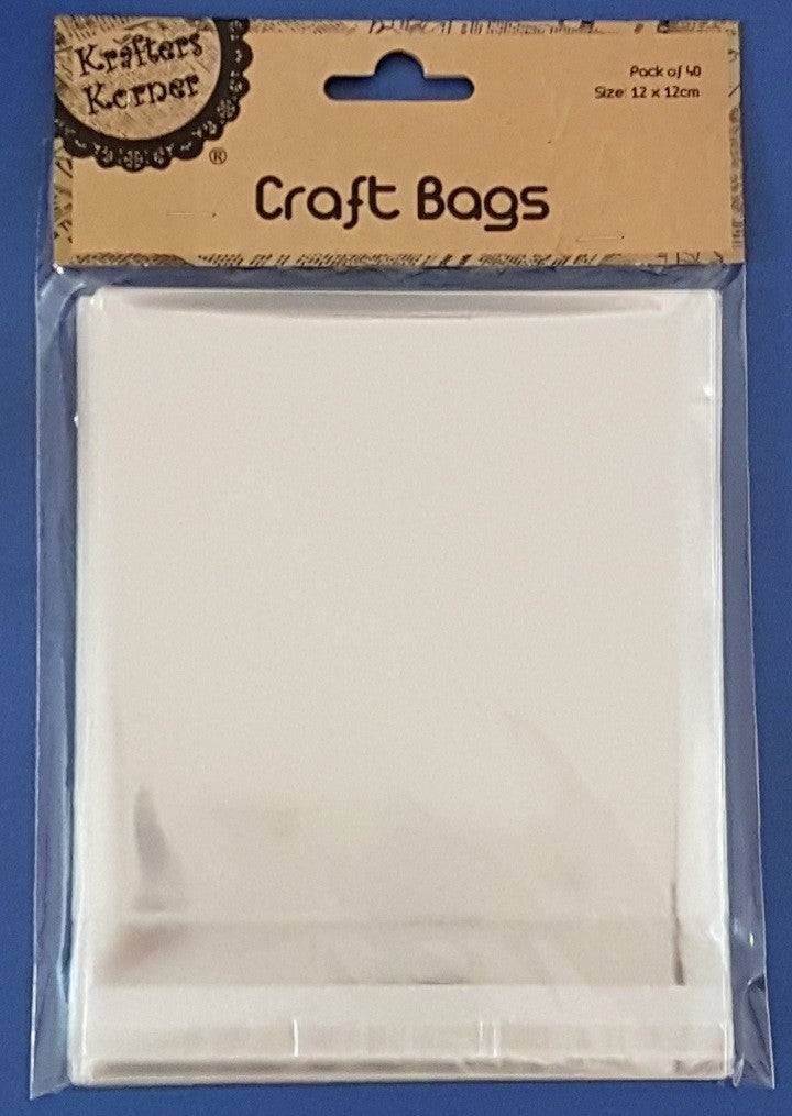 Cello Bags Clear W/seal 12x12cm 40pk