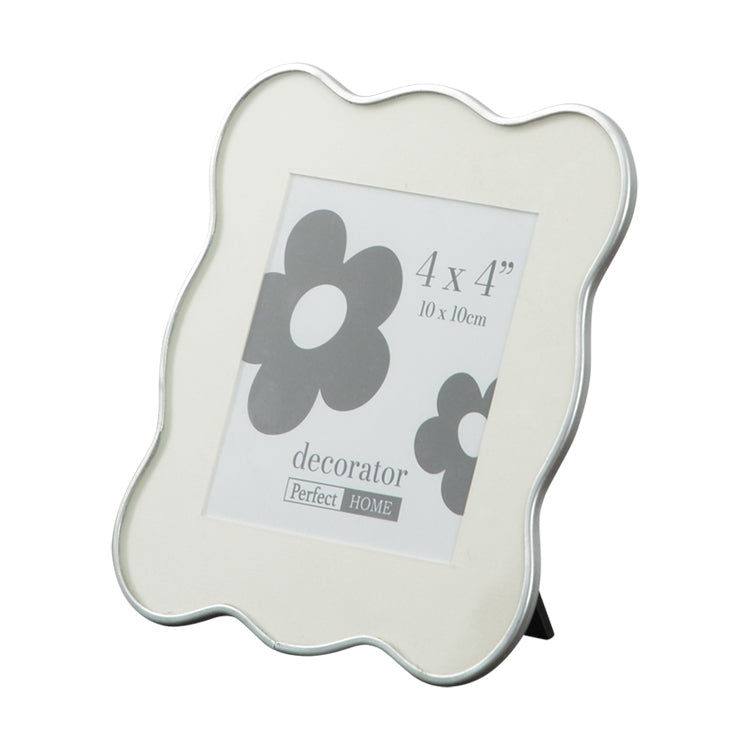 Aurora 4x4 Inch Photo Frame Silver
