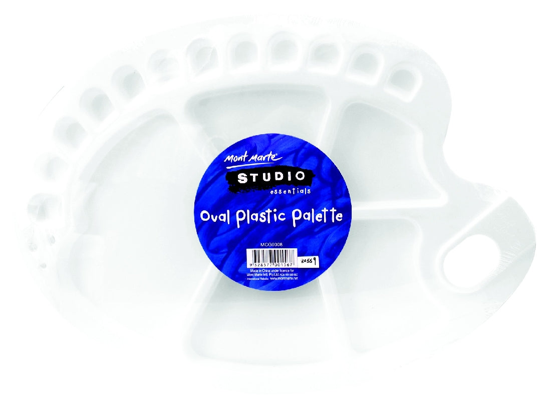 M.M. Oval Plastic Palette 34x25cm