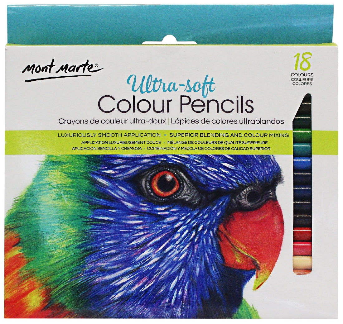 M.M. Ultra-Soft Colour Pencils 18pc