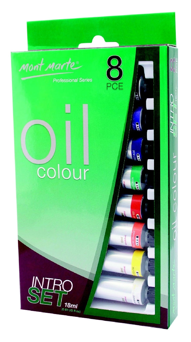 M.M. Oil Paint Intro Set 8pc x 18ml