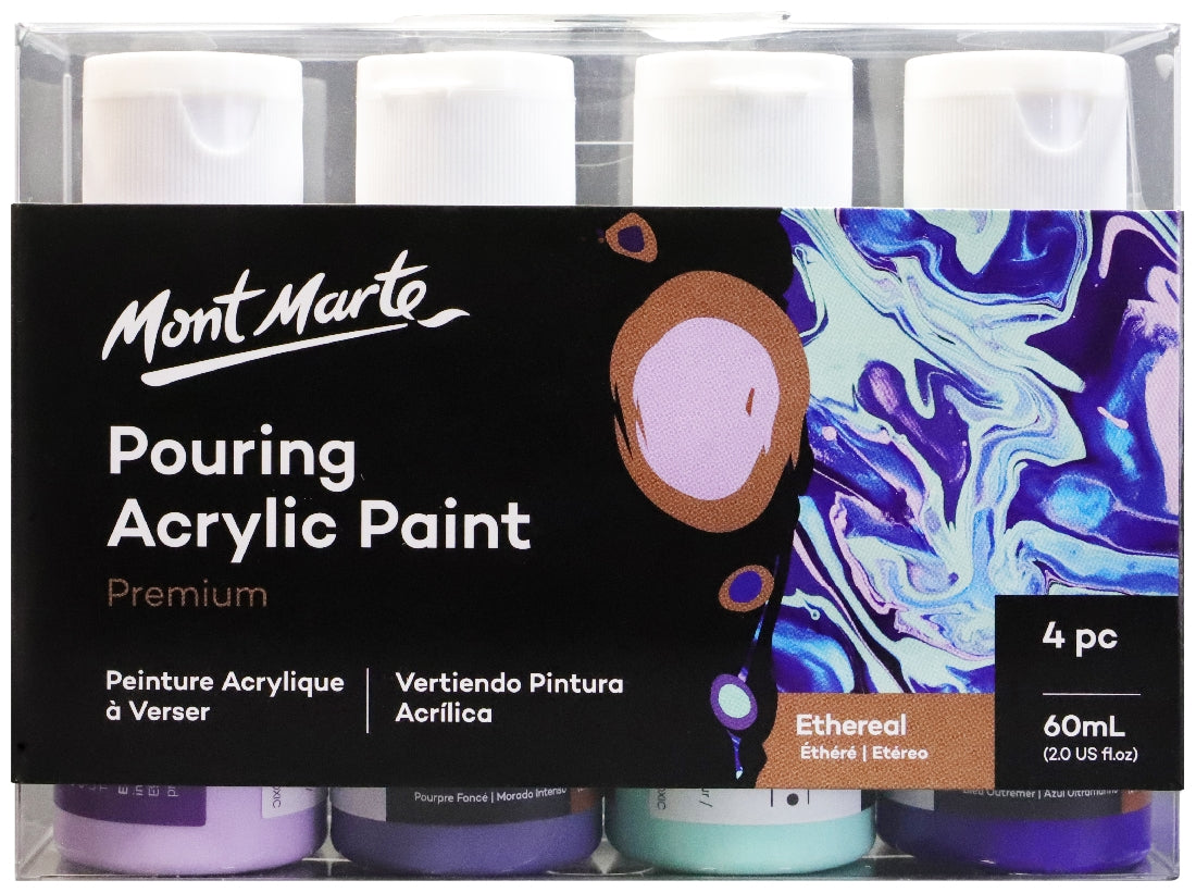 M.M. Pouring Acrylic 60ml 4pc - Ethereal