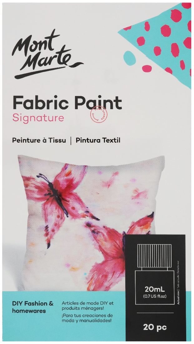 M.M. Fabric Paint Set 20pc x 20ml