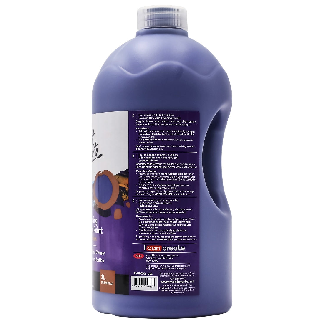 M.M. Pouring Acrylic 1L - Dark Purple