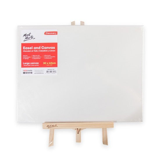 M.M. Easel With Canvas 30x40cm - Large