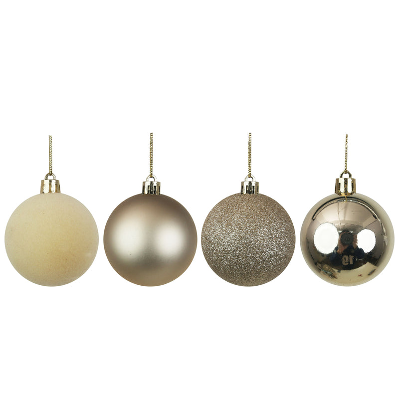 24Pk 6cm Champagne Baubles