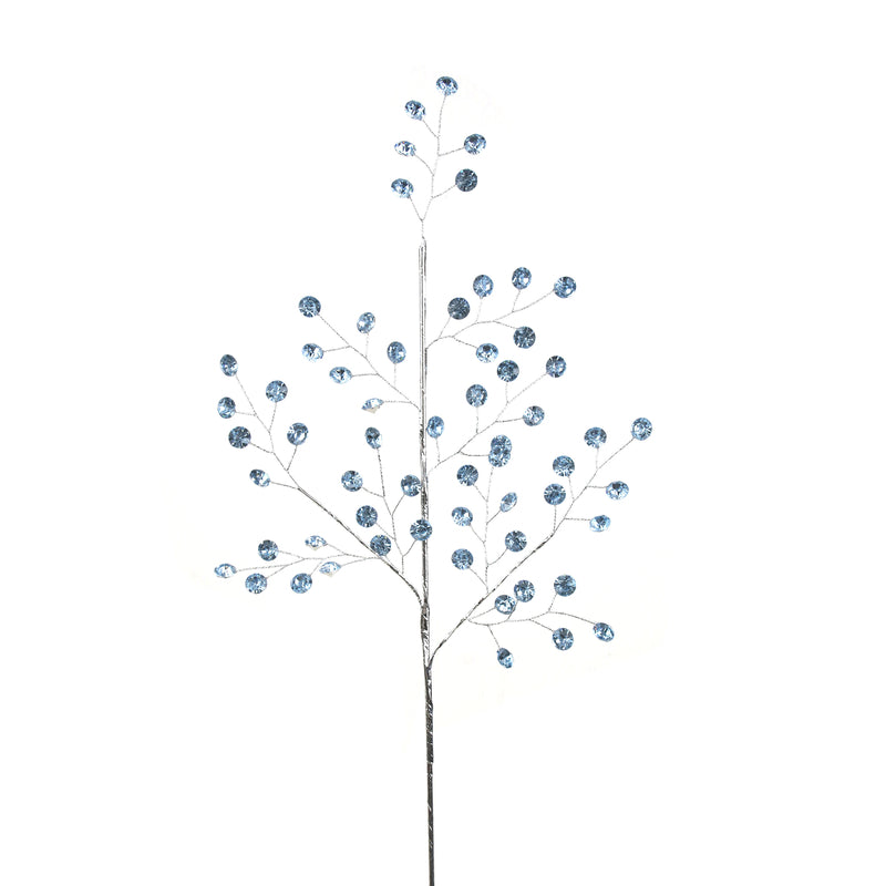 69cm Silver Stem W/Blue Jewels