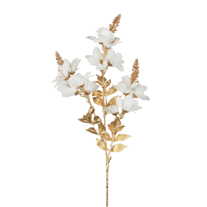 82cm Gold & Ivory Anemone Stem