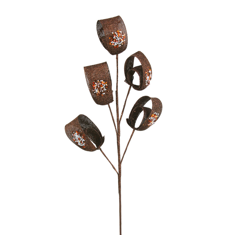 66cm Chestnut Glitter Stem