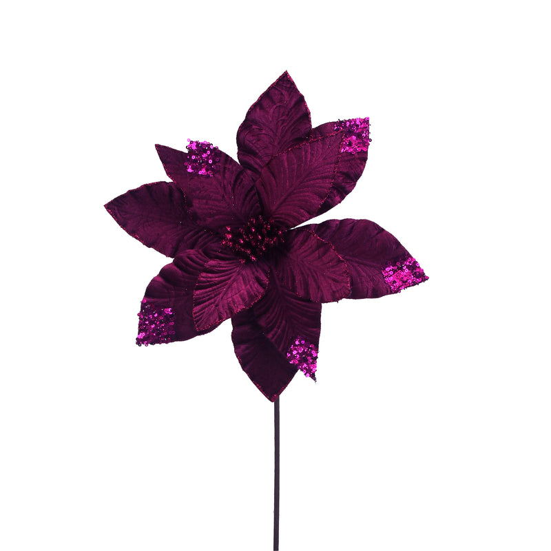 30cm Sugar Plum Pink Poinsettia 50cm Stem