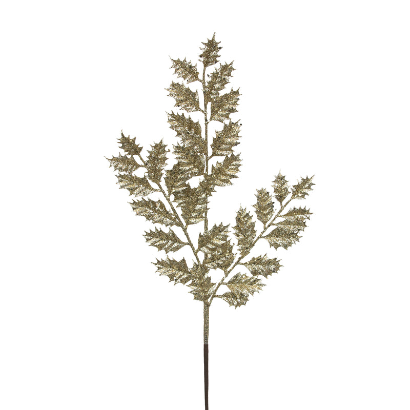 77cm Champagne Holly Stem