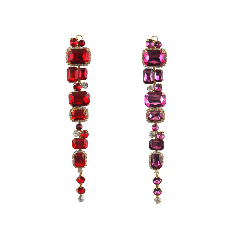 20cm Ruby & Amethyst Diamonte Hanging Tree Decoration