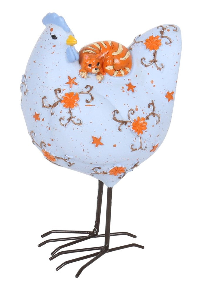 Resin Chicken - Penny Purrfectly winging it