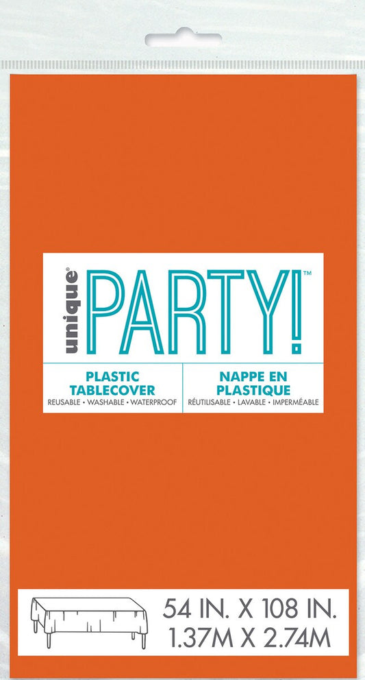 PLASTIC TABLECLOTH 1.37x2.74M - ORANGE