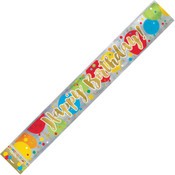 Glitzy Gold Writing "Happy Birthday" Foil Banner 3.65m (12')