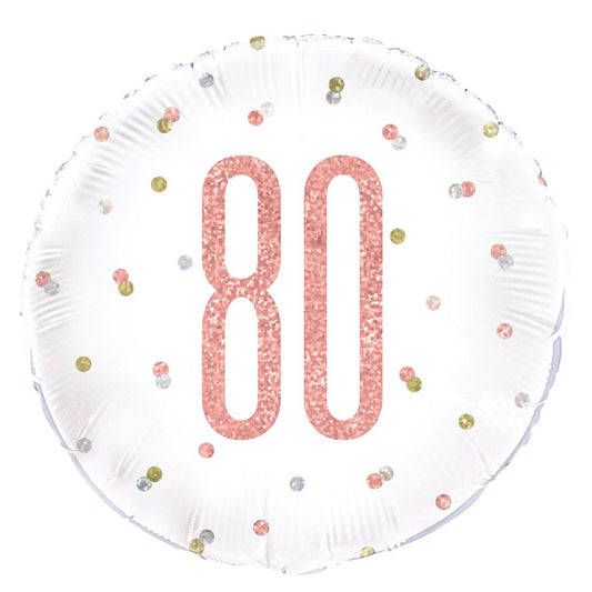 Foil Balloon 45cm Round Rose Gold 80