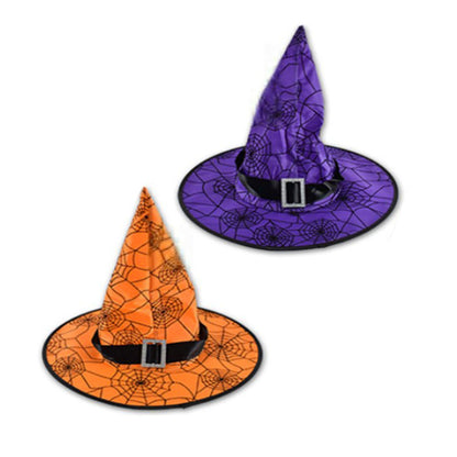 Halloween Witch Hat With Buckel (38cm Dia 33cm High)