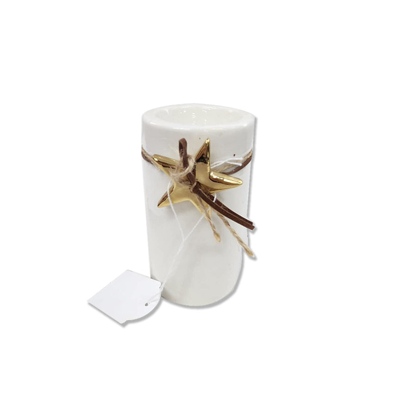 Porcelain Candle Hdr 9X7.8X8.8cm
