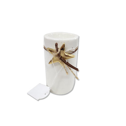 Porcelain Candle Hdr 9X7.8X8.8cm