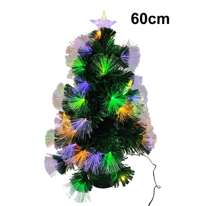 Xmas Tree F/O Green W/Star Warmwhite/Rgbw 60cm