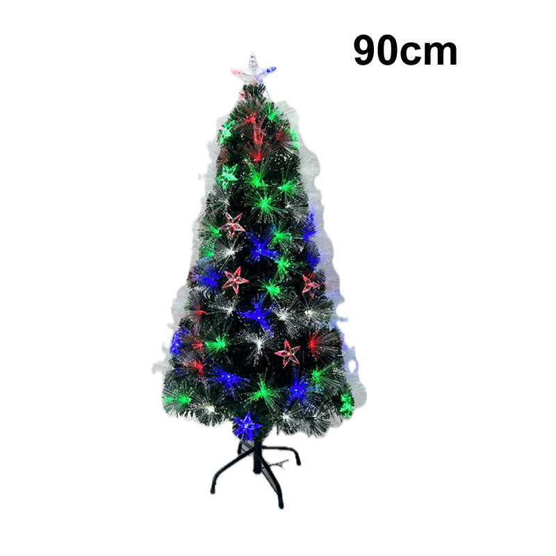Xmas Tree F/O Green W/Star Warmwhite/Rgbw 90cm
