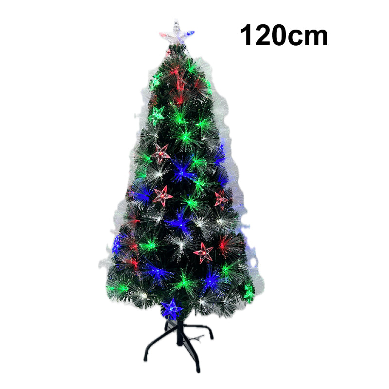 Xmas Tree F/O Green W/Star Warmwhite/Rgbw 120cm