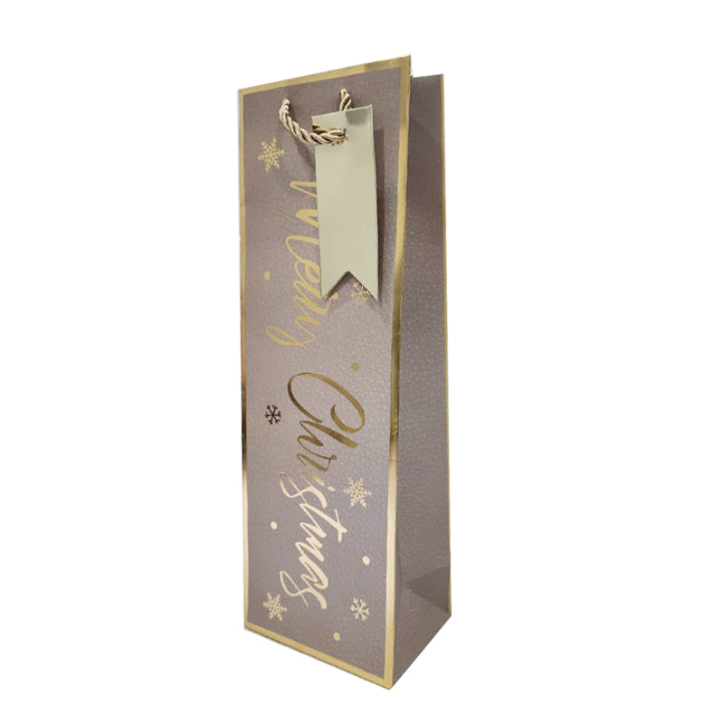 Xmas Gift Bag Gold Bottle 36*12*9cm