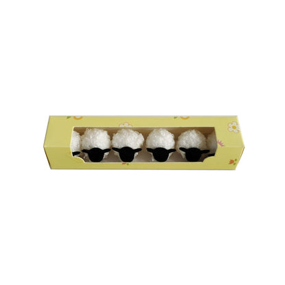 Easter Characters Pom Pom Lamb 6Pk 2Cm