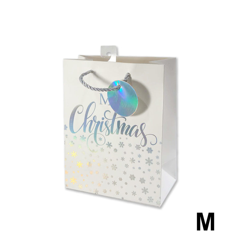 Xmas Gift Bag Holographic M 18*23*10cm