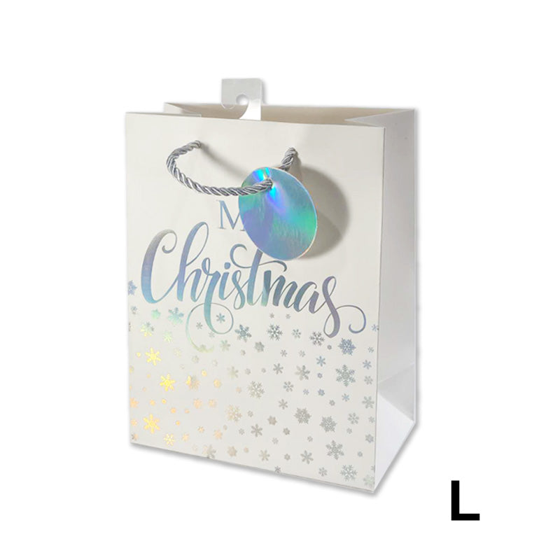 Xmas Gift Bag Holographic L 26*32*10cm