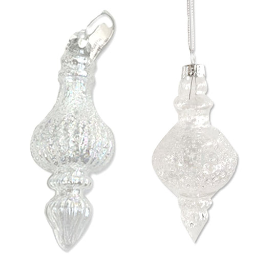 Clear Glass Ornament 6X13.2cm/6X15.5cm 2Asst
