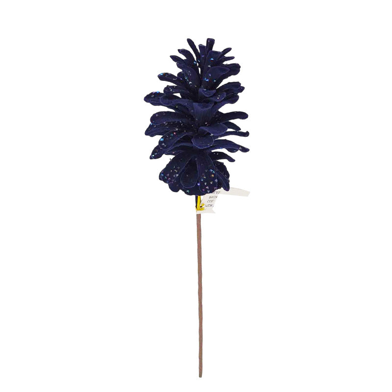 Xmas Cone Pick 42cm Dark Blue