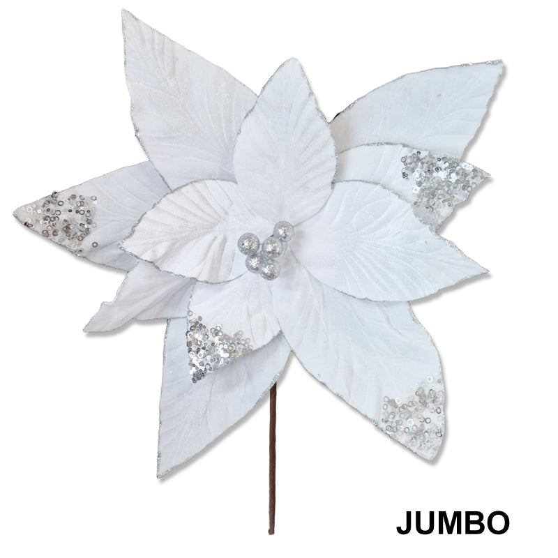 Xmas Flower Giant 50*60cm White