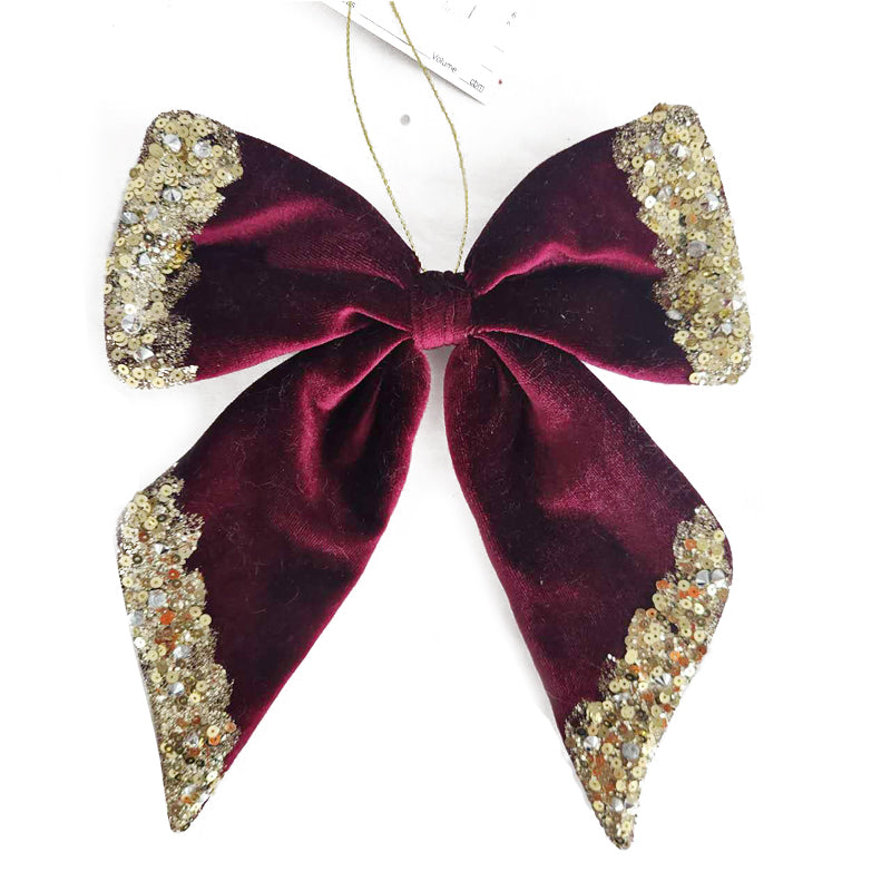 Burgundy Bow 20X20cm